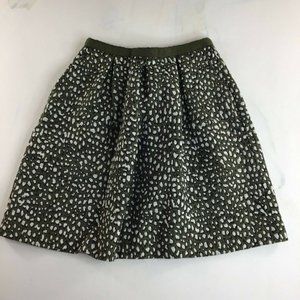 NWT CARACTERE Women's Black White Leopard Pockets Mini A Line Skirt Size 8